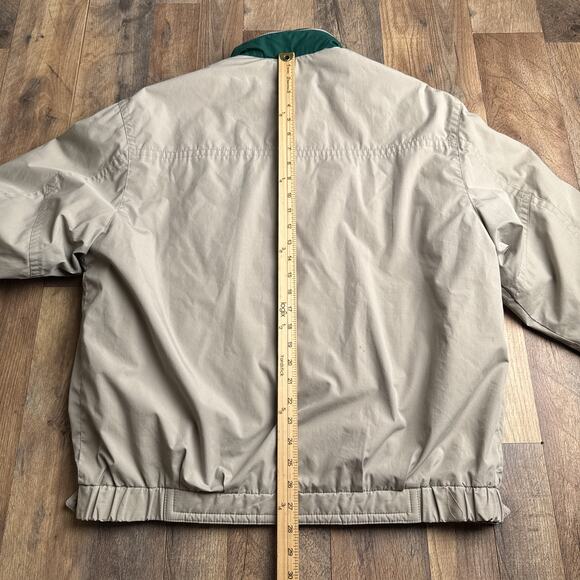 Vintage Members Only Bomber Jacket Men's Medium Beige Flannel Lined Hooded 6224 - Picture 13 of 16